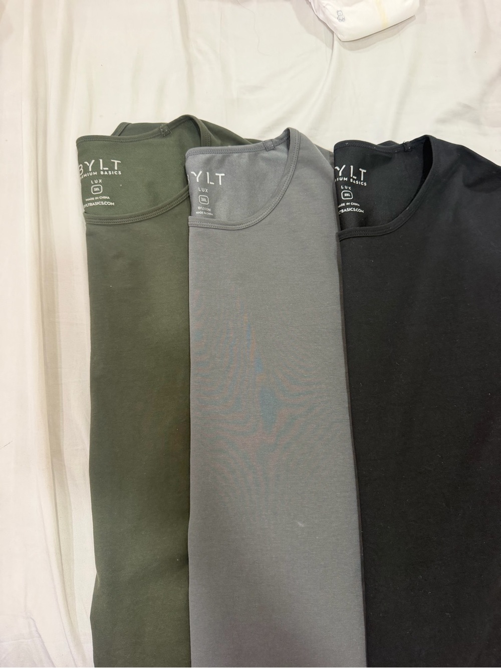BYLT Basics Short Sleeve Crewneck Tee - Olive, Gray, Black